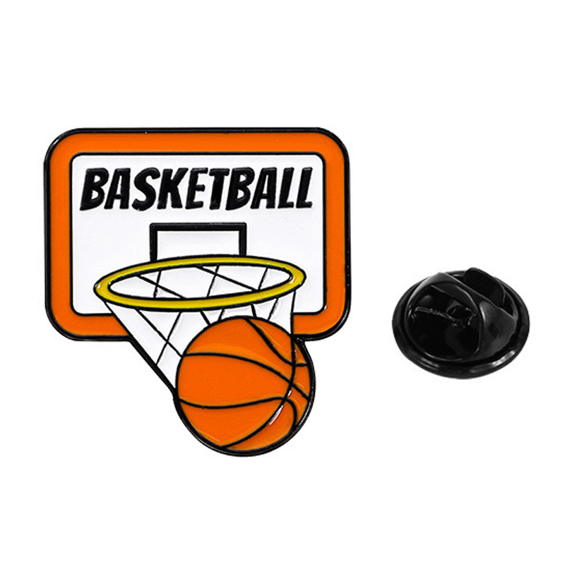 Basketbal Slam Dunk metalen broche