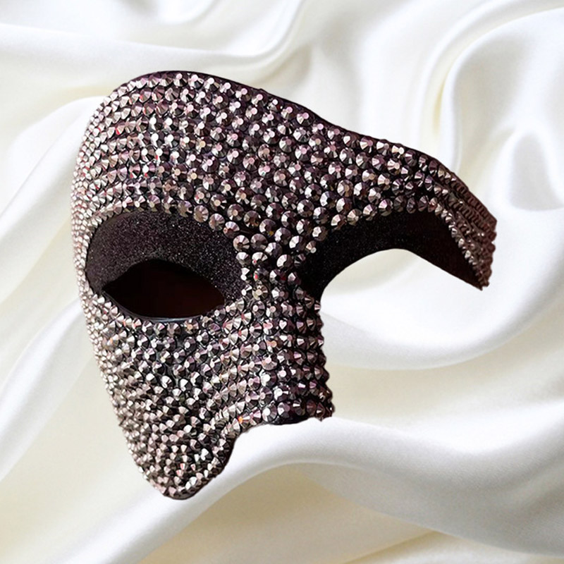 Carnaval diamant set half gezichtsmasker