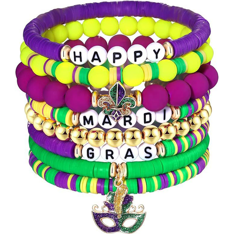 Carnaval Mardi Gras armbanden accessoires