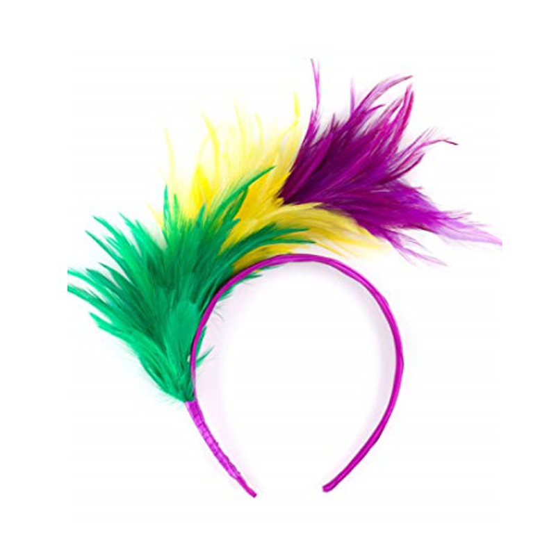 Carnival Rainbow Feather hoofdband