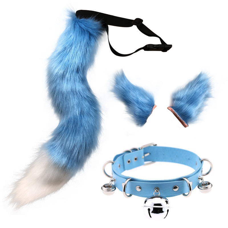 Cat oren en wolf vos dierenstaart cosplay kostuum