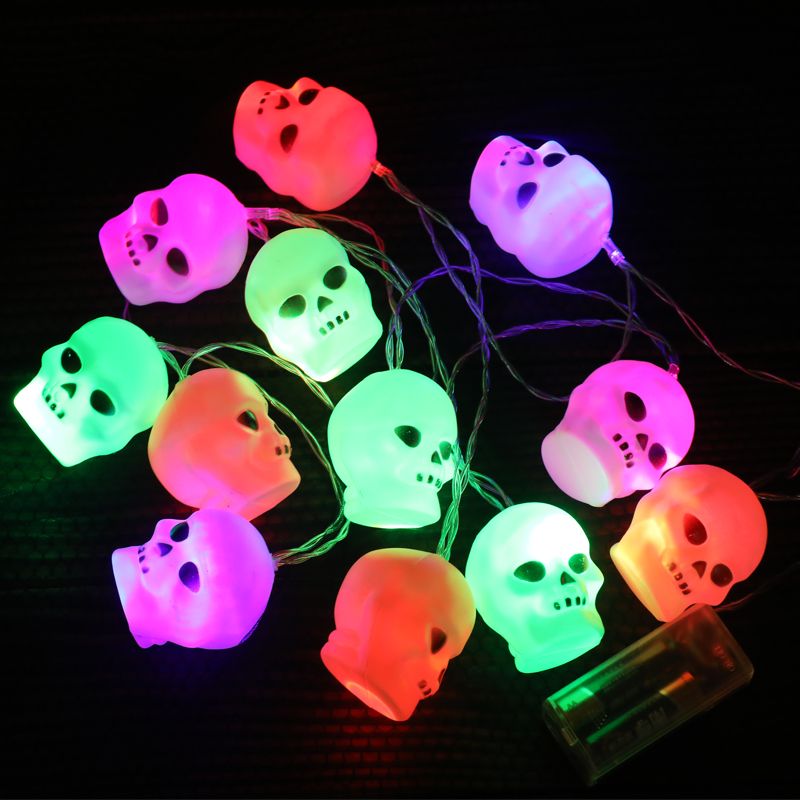 Kleurrijke indoor 30 LED Ghost Halloween lichtslingers