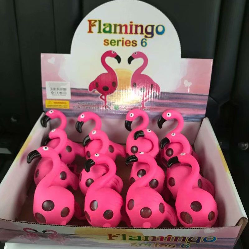 schattig plastic knijpspeeltje knijpflamingo's voor kinderen