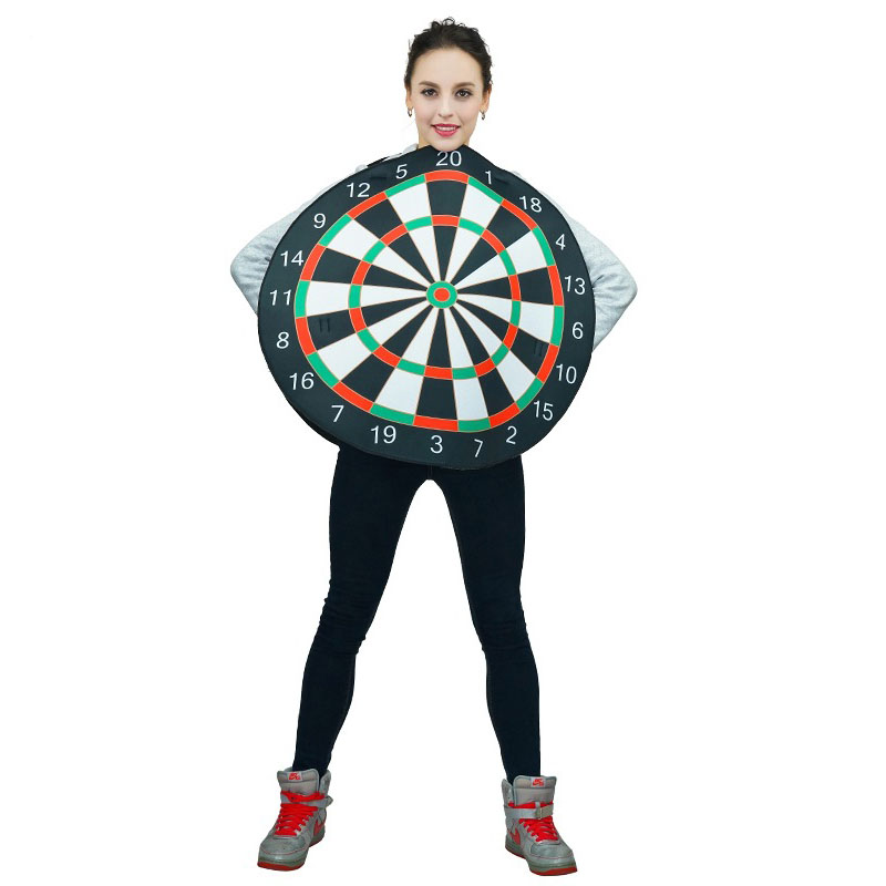 Dubbelzijdig dartbord feestkostuum