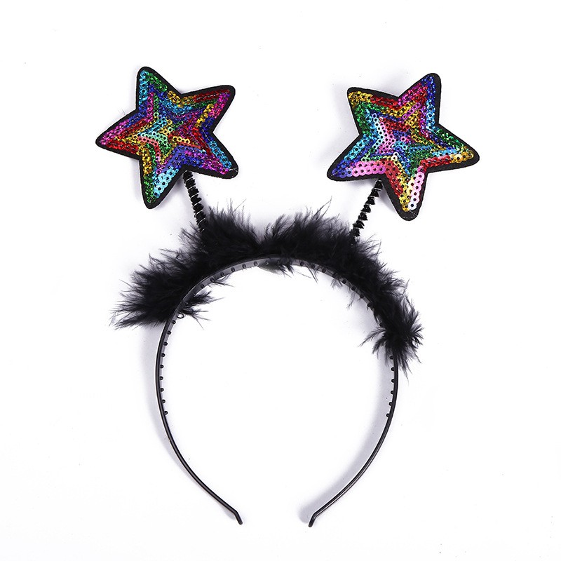 Meisje Glitter Star Kerst hoofdband Boppers Fancy Dress accessoire