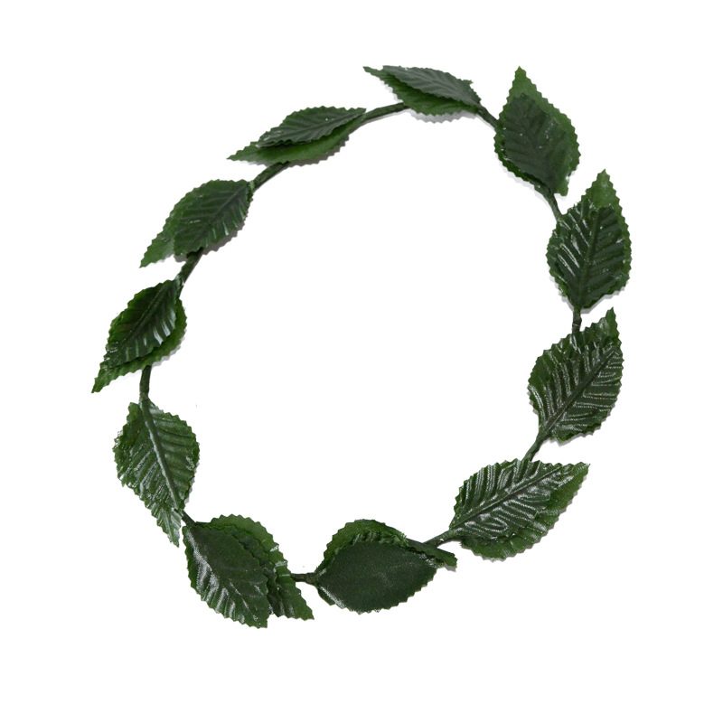 Gouden plastic groene bladhoofdband