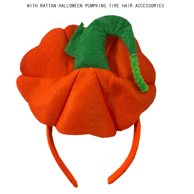 Groene blad pompoen haar hoepels oranje pompoen hoofdband