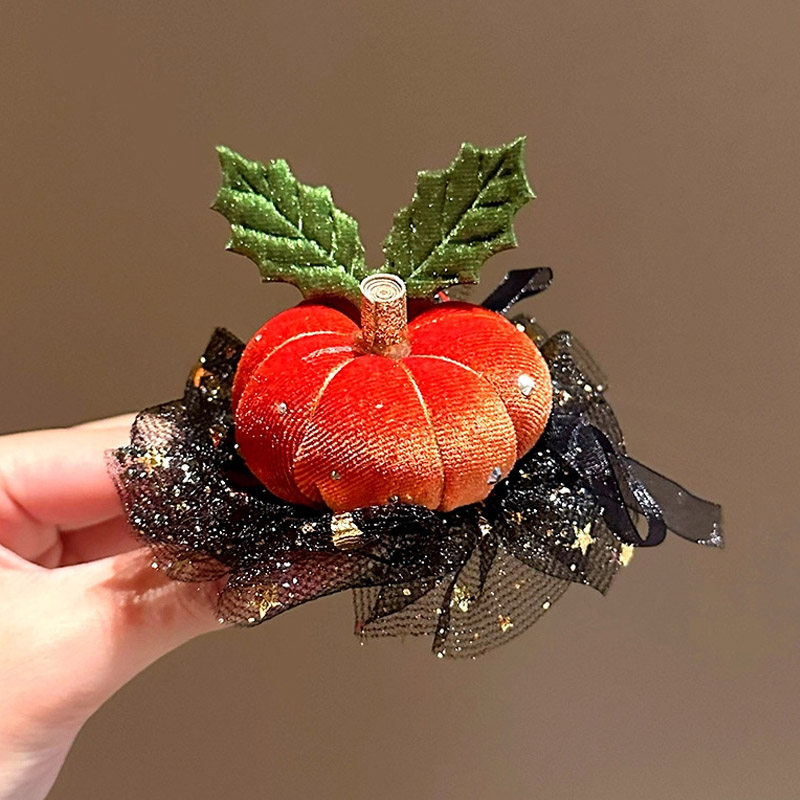 Halloween Pompoen Haarclip