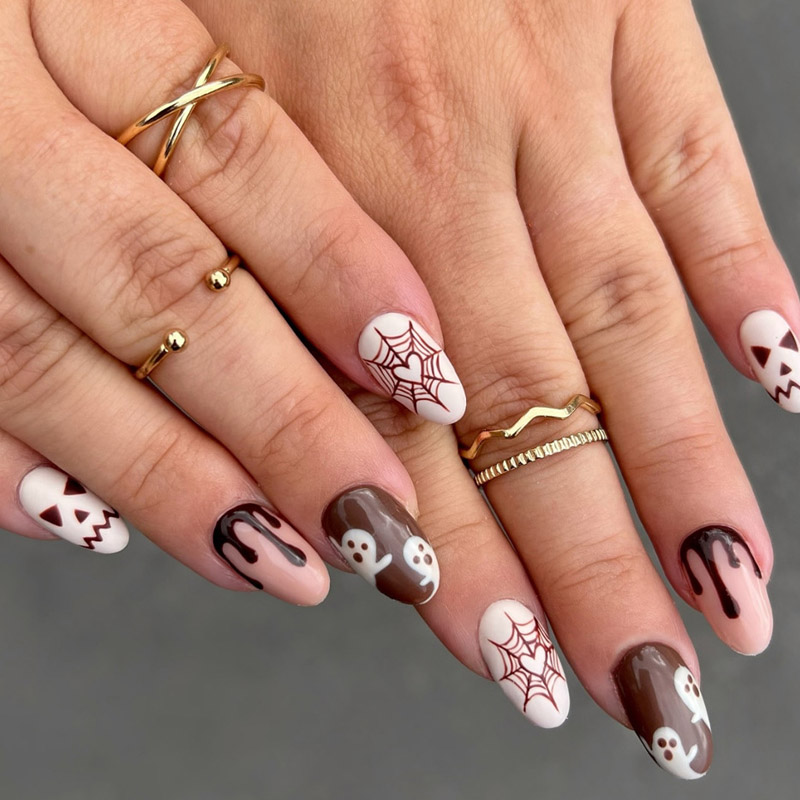 Halloween -serie nep nagel