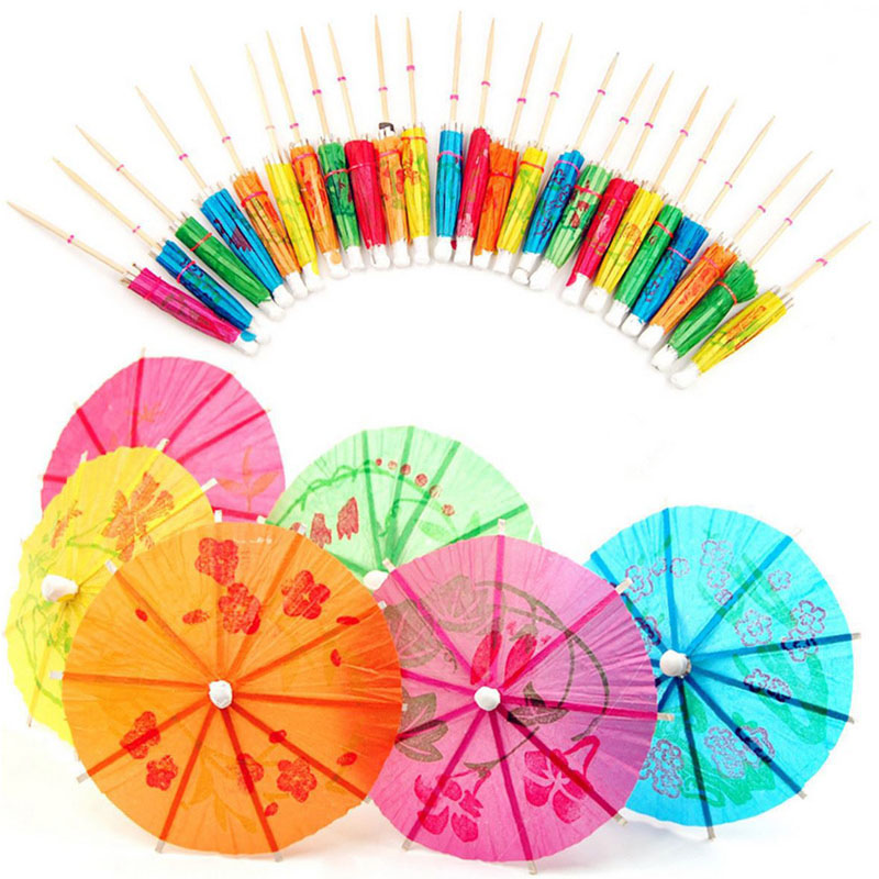 Hawaiiaanse tropische parasol mini -paraplu tandenstokers