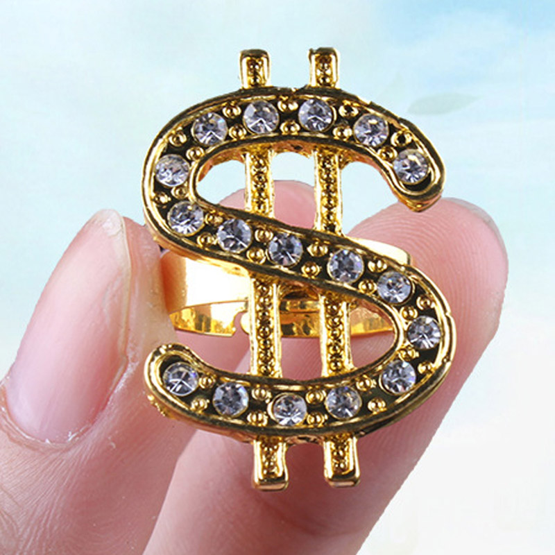 Hiphop dollar symboolring