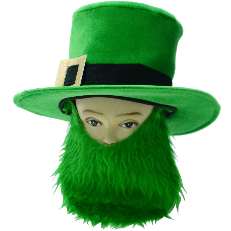 Shamrock Decorations St. Patrick's Day Feesthoedje met Baard