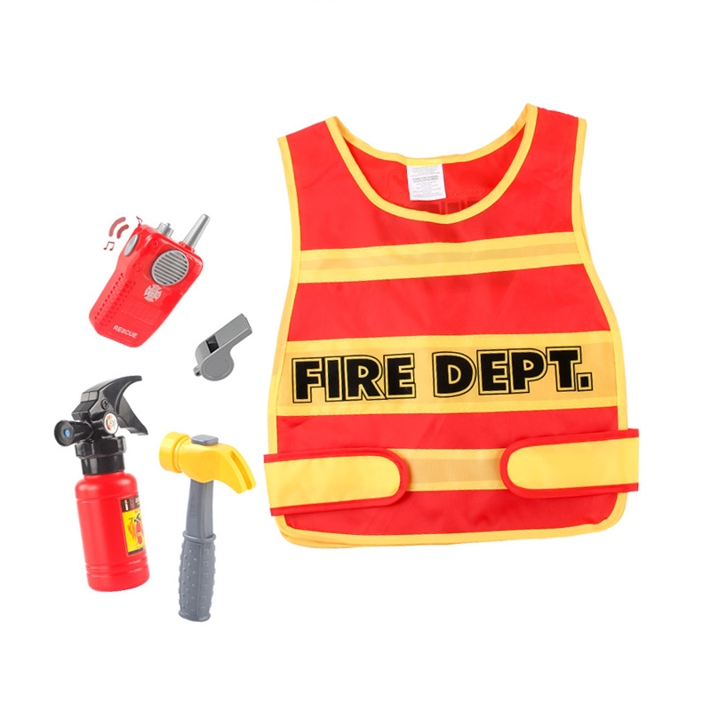 Kids Vest Tool Fire Fighter Party Sets