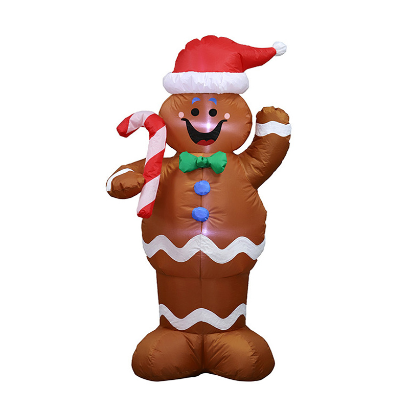 Led opblaasbare kerstgingerbread man