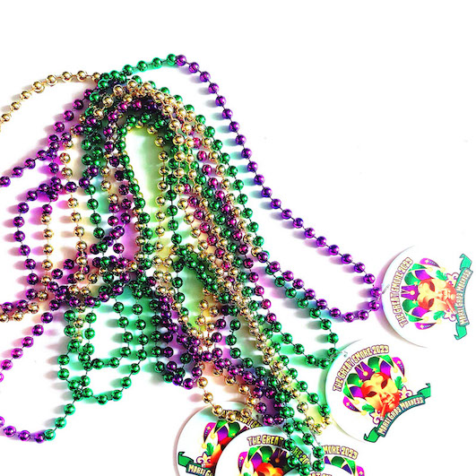 Mardi Gras ronde multi kleuren kostuum ketting