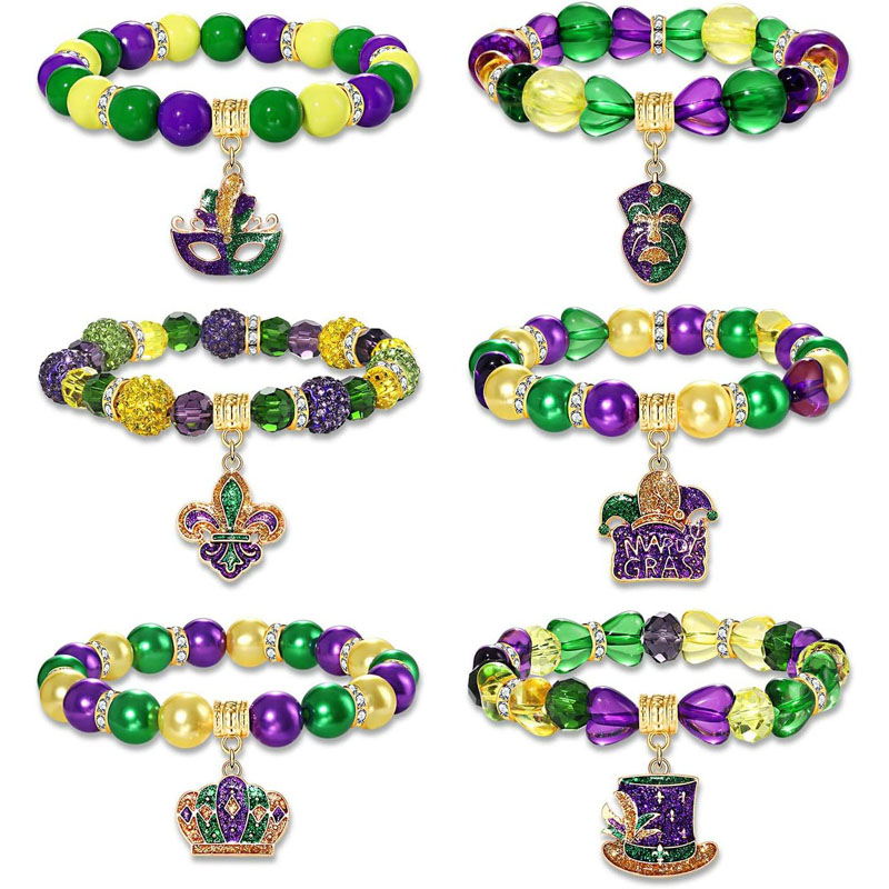 Mardi Gras Paarse Armbanden Geschenken Feestaccessoires