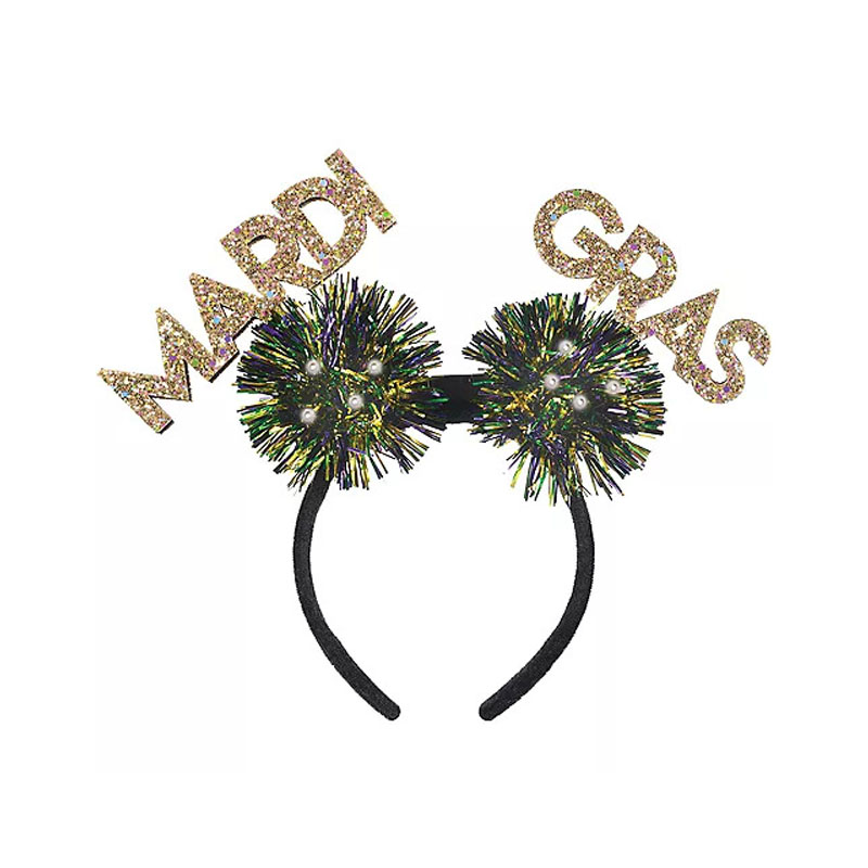 Mardi Gras Words Glitter hoofdband