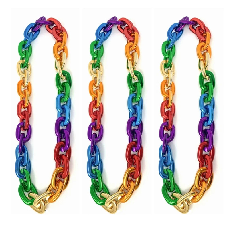 Metallic regenboog ketting link ketting