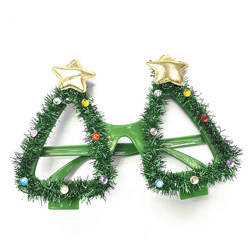 Feest kerstboomvorm bril