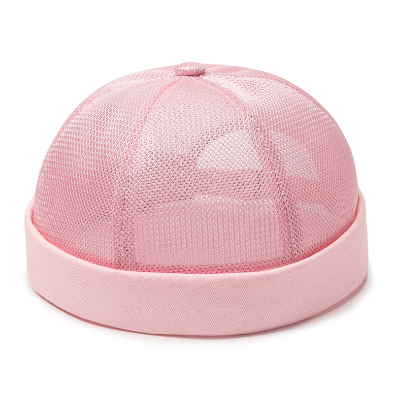 Roze lege mesh randloze schedel baseballpet