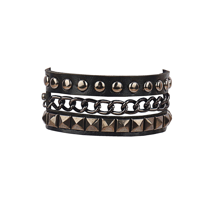 PU lederen bezaaide armband