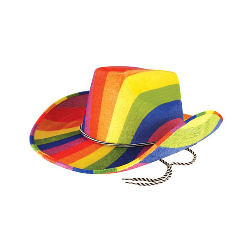 Regenboogcomposiet kanarie EVA cowboyhoed