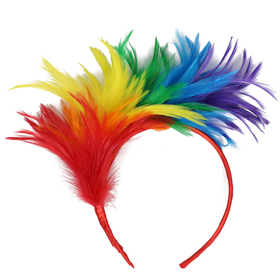 Regenboog veren hoofdband diadeem haarclip feestdecoratie regenboog kleur hoofdband