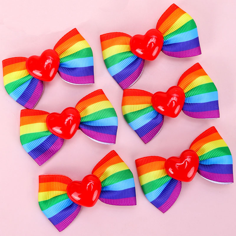 Rainbow Hair Bow -clips