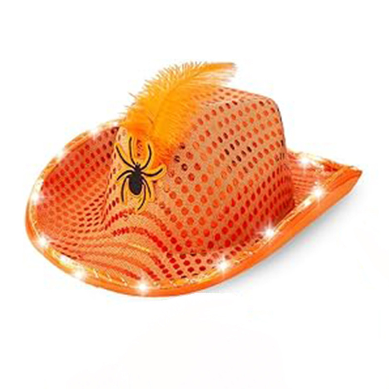 Glanzende opslagglow sprankelende glitter led cowboy