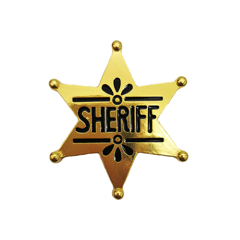Zes-punts Star Polices Vest Sheriff Badge Broche