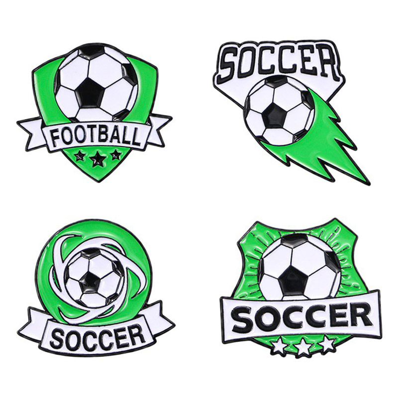 Sport voetbalstijl shirt bijpassende badges pin