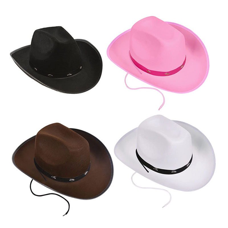 Roze zijden lint cowboyhoeden partij Cowgirl hoeden