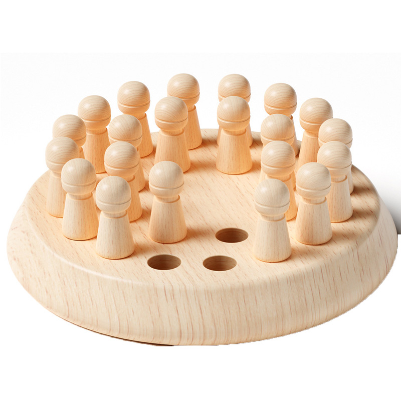 Houten kinderen geheugen match stick schaakspel